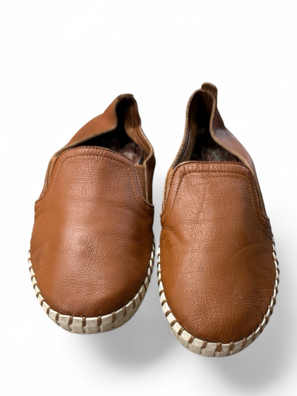 Skechers Camel Slip-On Leather-Espadrille Shoes - Picture 4 of 8